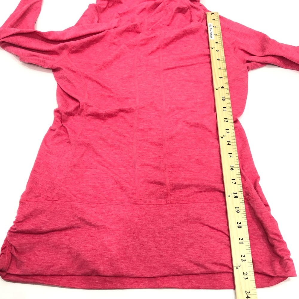 Zella Hot Pink Hooded Long Sleeve Shirt Scoop Neck - Picture 8 of 8